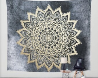 BOHO NIGHTS MANDALA Bohemian Wall Tapestry