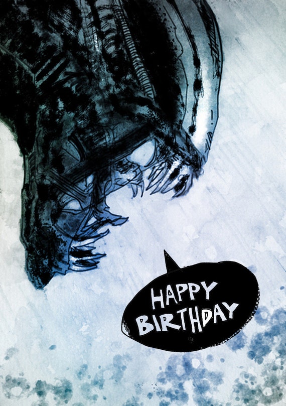 Alien Birthday Card