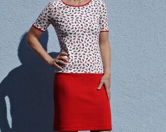 Dress Jersey dress CAP red/white/blue