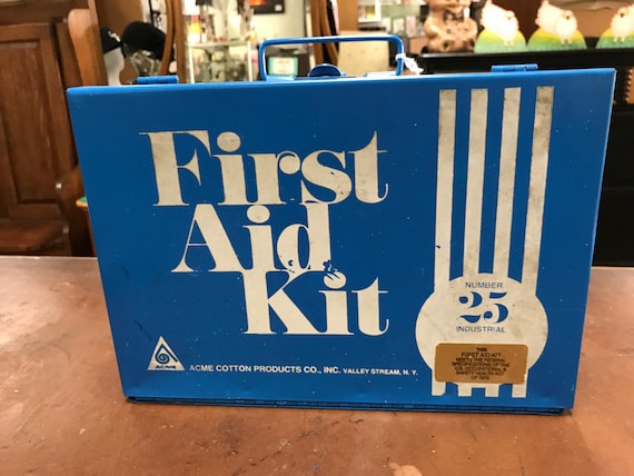 First aid box metal container
