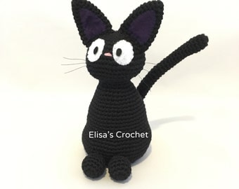 Jiji the Cat / Studio Ghibli / Kiki's Delivery Services / Miyazaki / Amigurumi Black Cat / Kitty
