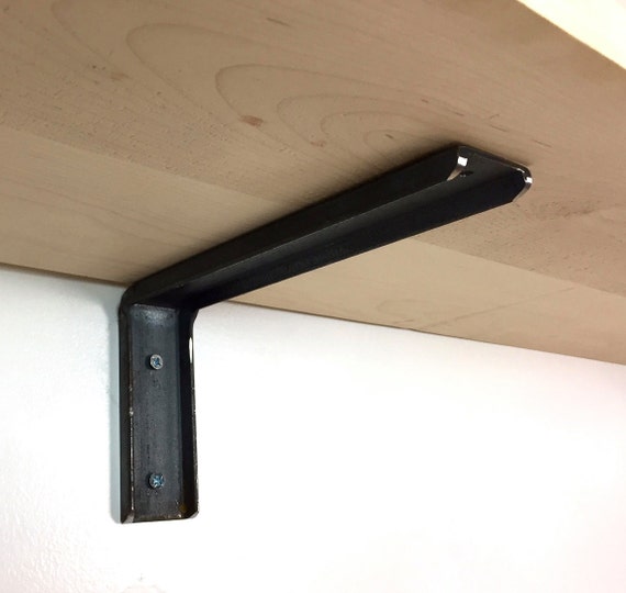 Items similar to Pair of Channel Steel Shelf Brackets on Etsy