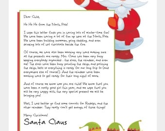 Editable Santa Letter Printable Christmas Eve Note From Santa