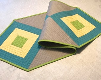 Geometric Quilted Table Runner