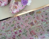 Alice in wonderland clutch bag, ladies bag, evening bag, liberty gallymoggers, ladies clutch bag, pink bag, custom made bag.
