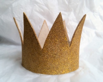 Small Gold Crown, Sparkle, Child Size, 16.5" Where the Wild Things Are, Max, Max's Crown, King Queen, Crown, Costume, kids, gliter, Prince