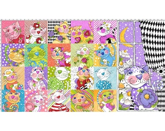 Loralie Designs - Calico Cats Panel - 692-195