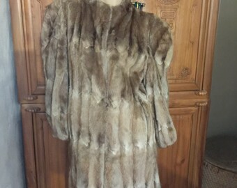 Bohemian Chic Silky Chunky Hipster Vogue Waldorf Fur Midi Avant Garde Coat