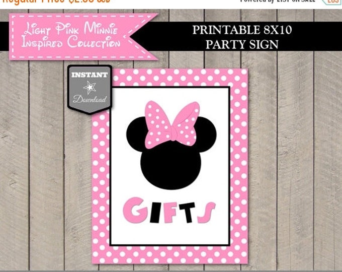 SALE INSTANT DOWNLOAD Light Pink Mouse Printable 8x10 Gifts Party Sign / Light Pink Mouse Collection / Item #1829