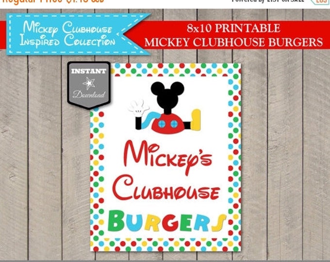 SALE Custom: Mickey Clubhouse Burgers Sign for Latondra