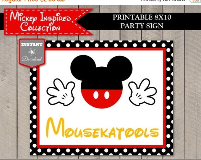 SALE INSTANT DOWNLOAD Mouse 8x10 Mousekatools Party Sign / Printable / Classic Mouse Collection / Item #1524