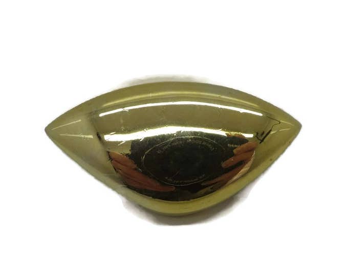 Vintage Liz Claiborne Wedge Brooch - Mirror Shine Gold Tone Wedge Pin, Gift For Her