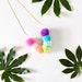 Reserved for Ilyssa! Mini Pastel rainbow Pom pom necklace on pastel ombre cord with priority shipping.