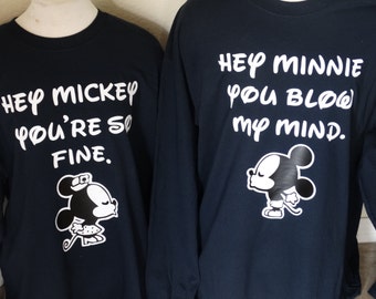 mickey minnie couple hoodies