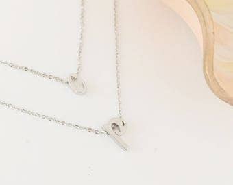 Initial pendant necklace, custom necklace, bridesmaid gift