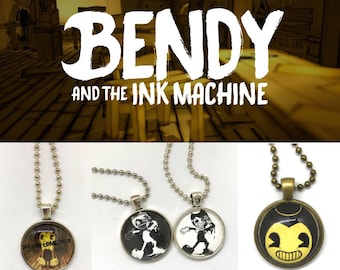 Bendy and the Ink Machine - Bendy - Video Game - Handmade - Cabochon Pendant Necklace -Keychain
