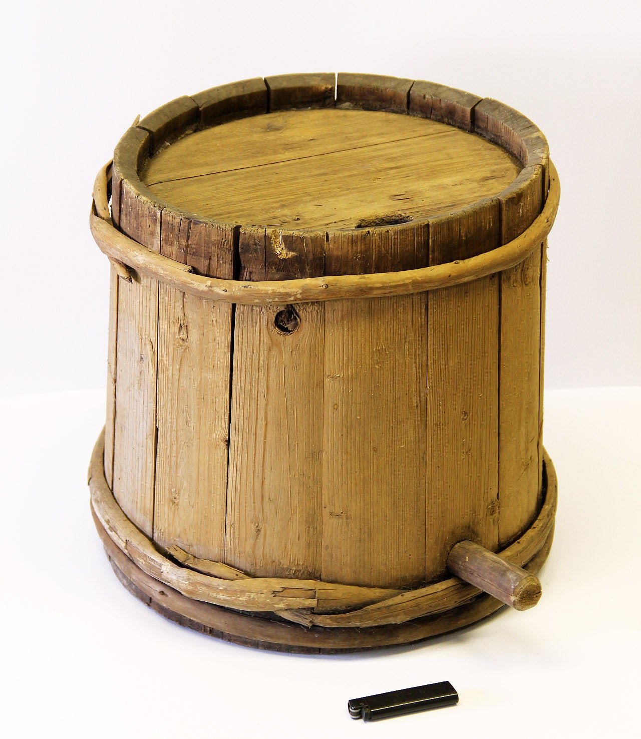 Antique Wood Firkin Antique Country Store Wood Slat Banded