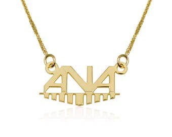 Name necklace-Personalized jewelry-Monogram & Name necklace- Custom Name chain-Memorial gift-Personalized name chain-For her-Graduation gift