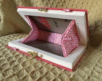 Special Edition Book Clutch Purse - Coral/Gray