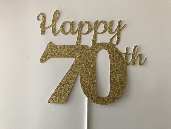 70th Birthday Cake Topper 70th Cake Topper 70 Birthday Cake