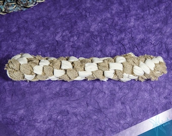 ORGANIC cotton and Natural Burlap fabric - Knot dog toy - Solid knots for Heavy chewers