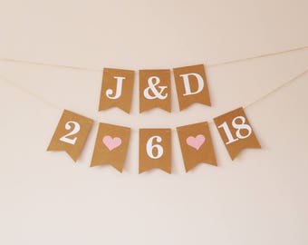 Save the date banner - Wedding date banner - Engagement date banner - Wedding photo prop - Personalised banner