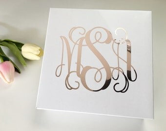 Monogram Box - Bridesmaid Gift Box - Bridesmaid Gifts - Personalized box - Rose Gold Box - Gold Box - Monogram Box - Empty Bridesmaid box