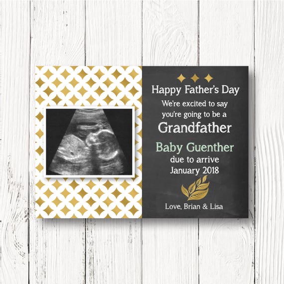 Download Father's Day Pregnancy Announcement Card Grandfather