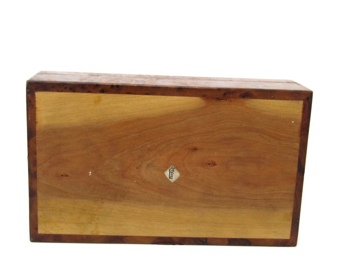 Vintage Redwood Burl Stash Box with Mother of Pearl Inlay | Cedar Lined Gift Box | Keepsake Box | Burl Wood Box MOP | Wood Box Mom Teen