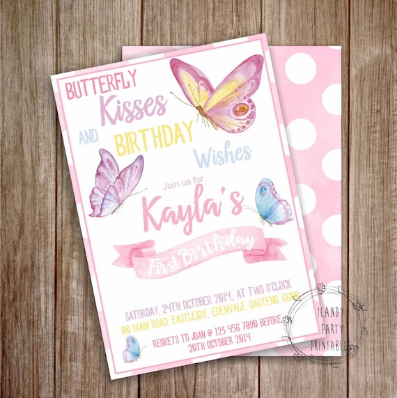 Butterfly Birthday Invitations 4