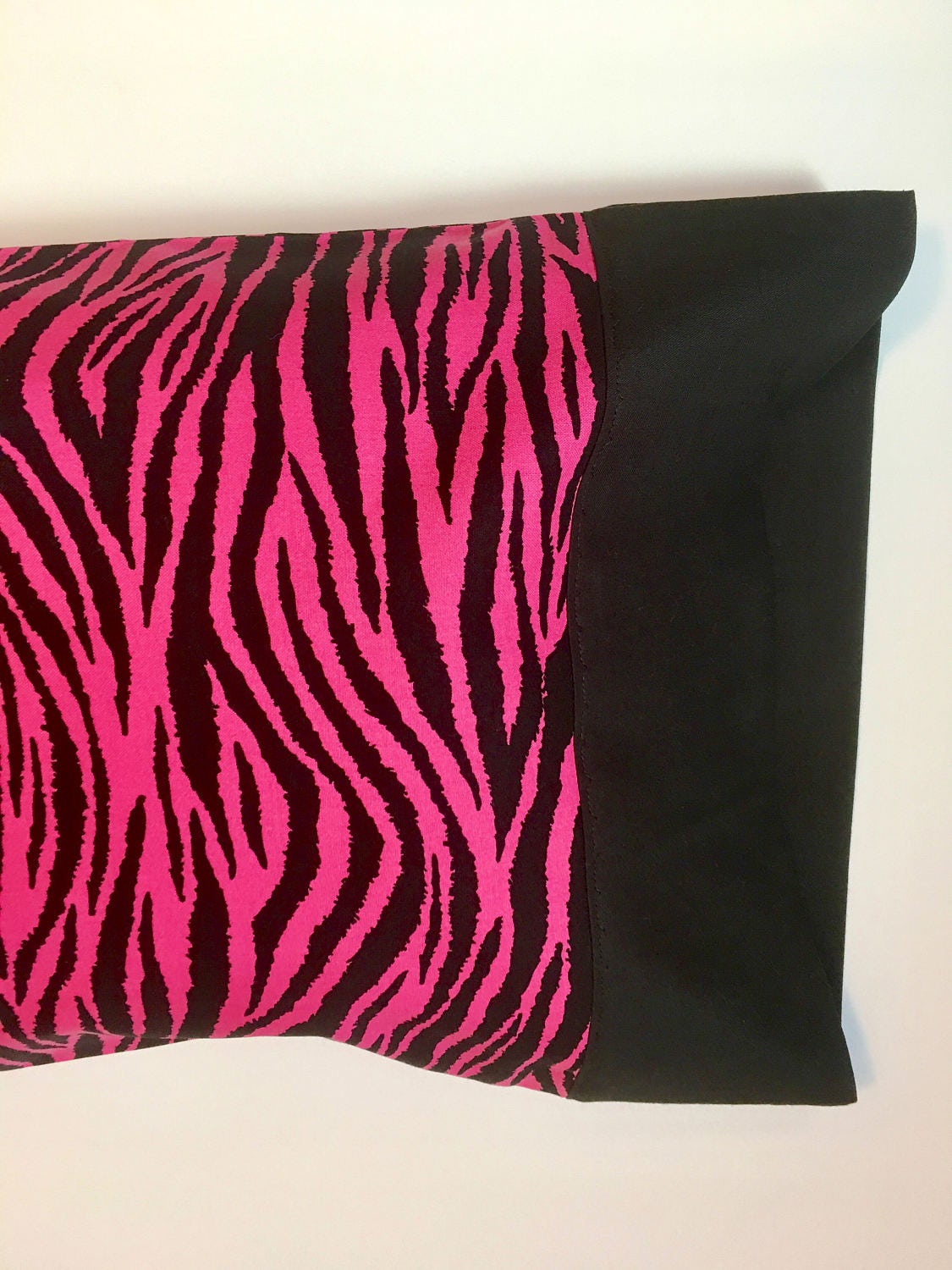 Pink and Black Zebra Pillowcase Pink Travel Size Pillowcase