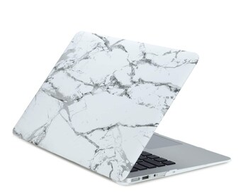 Air 13-Inch White Marble Rubberized Hard Case for MacBook Air 13" Model: A1369 and A1466