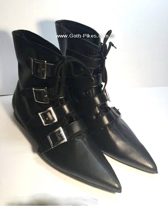 Goth Pikes x4 Buckle LACES Winklepickers boots Gothic Batcave