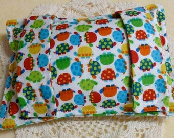 Chemo Port Softie Seatbelt Pad - Bright Turtle Print