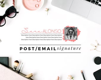 New! Blog Post Signature | Colorful Blog Design | Minimalist Blog Signature | Wordpress Theme | Hot Colors | Blogger Template Signature