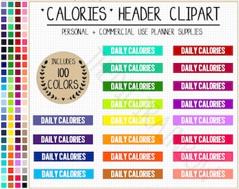 SALE 100 DAILY CALORIES stickers calorie tracker planner stickers weight loss printable stickers Erin Condren Planner Commercial use clipart