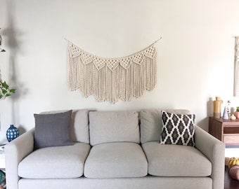 Macrame Patterns/Macrame Pattern/Large Macrame Wall Hanging Pattern/Modern Macrame/Garland/Name: Reverse Clove Hitch Triangle Garland