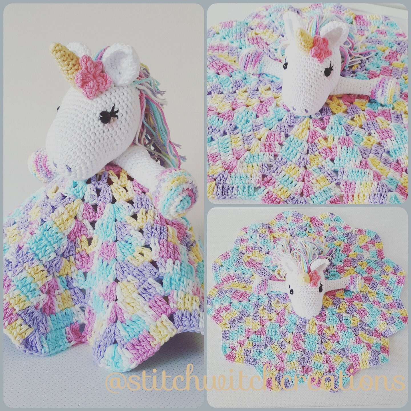 blanket crochet baby youtube free pattern Crochet PDF  Lavender Unicorn Snuggle Pattern Blanket