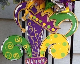 Mardi gras door hanger, mardi gras sign, mardi gras door sign, mardi gras mask, mardi grad crown, mardi gras decoration, mardi gras decor
