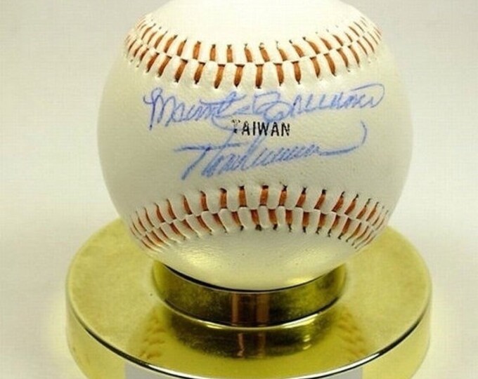 Storewide 25% Off SALE Original Vintage MLB Cincinnati Reds Marty & Thom Brennaman Dual Autographed Display Baseball Featuring Official Majo