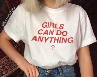 Girls Can Do Anything Crewneck Sweatshirt © Design by Maggie