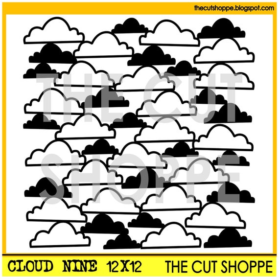 The Cloud Nine background cut file is available in 8.5x11 and 12x12 sizes, for your scrapbooking and papercrafting projects.