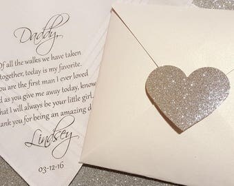 Father of the Bride-Wedding Handkerchief-Printed Hankies-Customized-Wedding Hankerchief-Father of the Bride