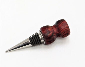 Wood Turning, Bottle Stopper,Cocobolo,Wood,Wine Stopper,Bar Accessory,Kitchen Accessory