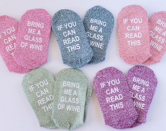 Funny socks, novelty socks, Wine Socks, If You Can Read This, Bring Me Wine, Bring Me Wine Socks, Wedding Party Socks, Wedding Socks