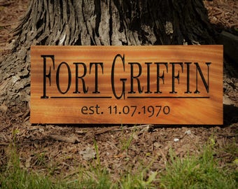 Outdoor Lake House Sign, Custom Carved Wood Sign, Solid Hardwood Outdoor Sign, Personalized Wood Sign, Custom Wood Sign Carved Wood Sign