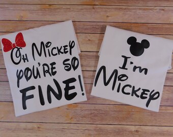 Oh Mickey you're so fine shirt - I am mickey shirt - Couple shirts - Disney couple - Disney vacation - Disney couple shirts