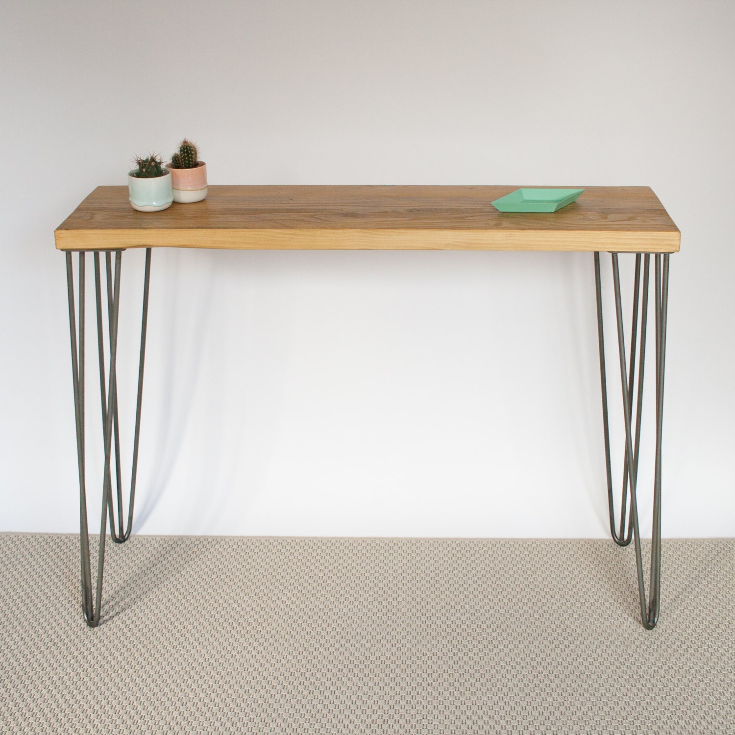 Liliana Console Table Hairpin legs Industrial Mid