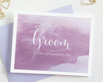 To My Groom Card, To my Groom on our Wedding Day, Fiance Wedding Day Card from Bride to Groom, Eternity #WC20-2