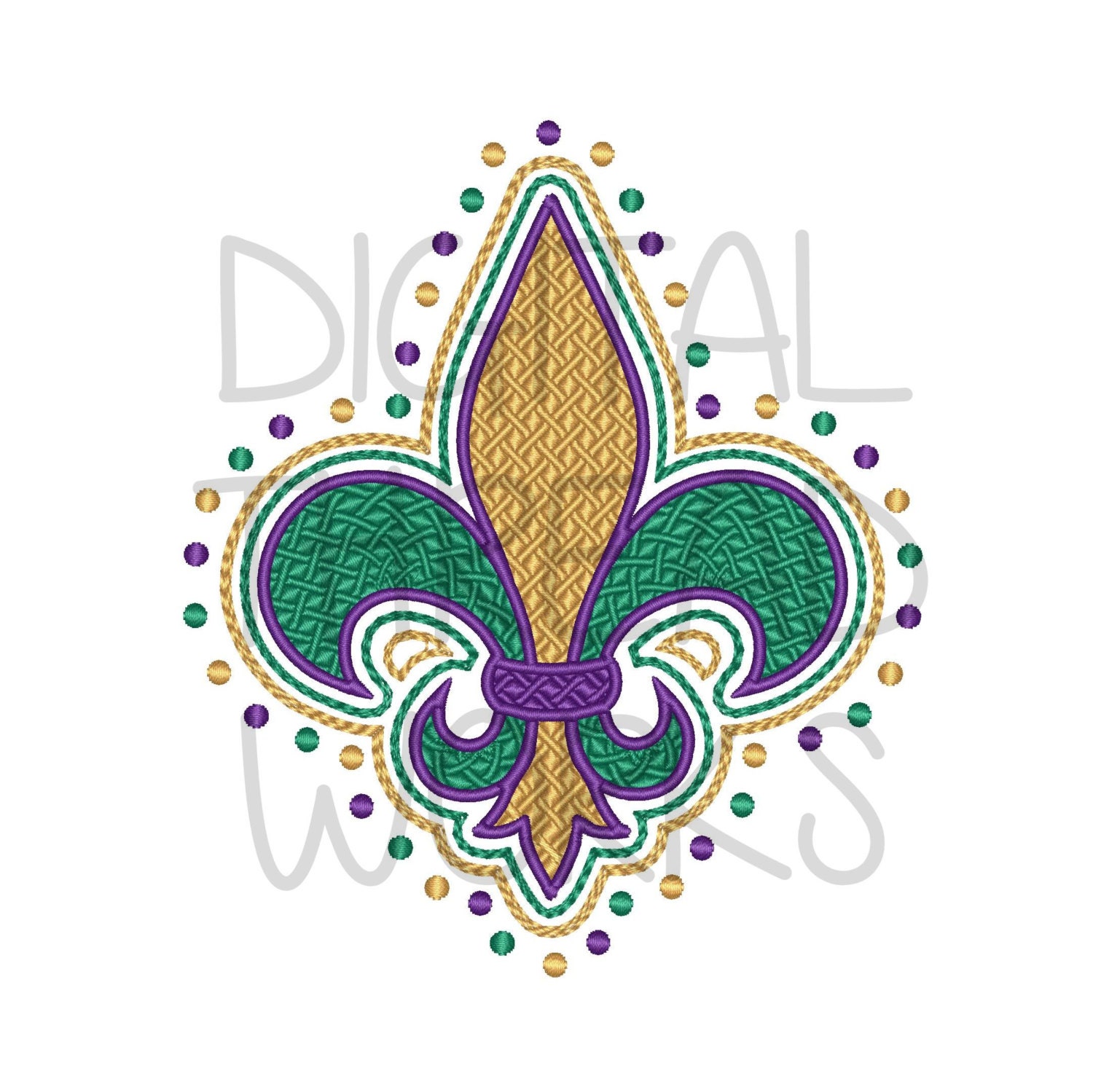 mardi gras mickey embroidery design